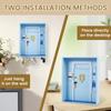 Wooden Wall Key Hanger with 6 Hook Wall Mounted Key Holder Decorative Key Storage Rack Sturdy Entrance Key Mail Organizer