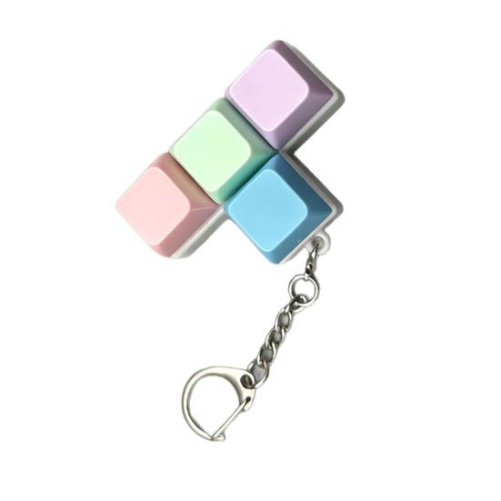 Barevné klávesnicové fidget hračky Mechanické tlačítko Klávesnice Clicker Klíčenka Kreativní dekompresní hračka pro dospělé Úleva od pracovního stresu a úzkosti
