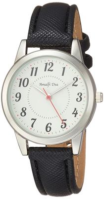 [Arias] Analog Amalfidia Waterproof Leather Strap White Dial WW20027A-168 Women's Black