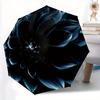 1pc Black Dahlia Automatic Open/close Folding Umbrella, Compact Portable Travel Umbrella,Durable Construction Yy250814202