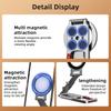 Portable Magnetic Phone Mount Foldable Carabiner Clip Adjustable Angle Strong Aluminum Mobile Brackets for Phone Use