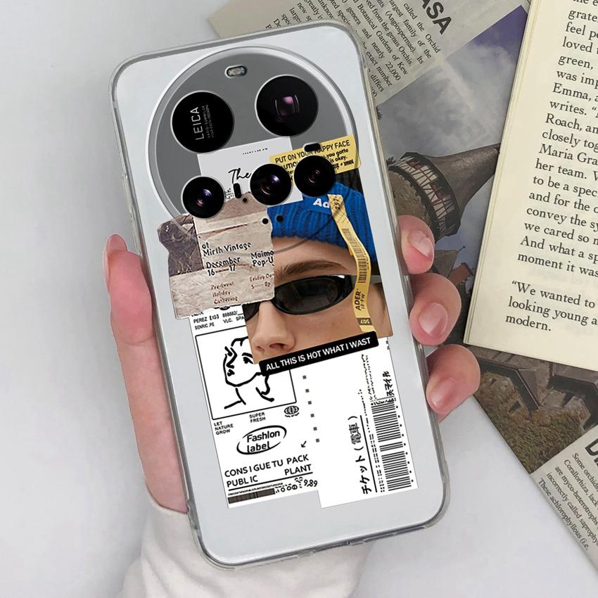 For Xiaomi Mi 10 12 11 15 Ultra 15T Shockproof Clear Phone Covers Cute Boy Girls Patterns Soft Silicone Premium Protection Case For Xiaomi Bumper Bags