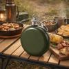 Stainless Steel Stainless Steel Hip Flask Screw Cap Camping Trips Pocket Flagon Round Shape Whiskey Bottle Outdoor Activities