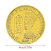 Egypt Dronning Nefertiti Pyramide Guldbelagt Souvenir Mønt 40Mm Mindemønt Replika Samling Gave