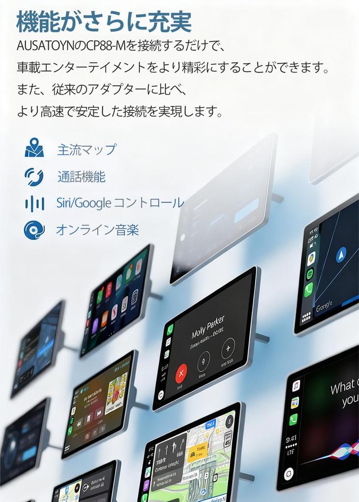 AUSATOYN Wireless CarPlay and Android Auto MINI for Compatible with Genuine Wired Auto Compatible Bluetooth Plug Automatic Compatible with Over of