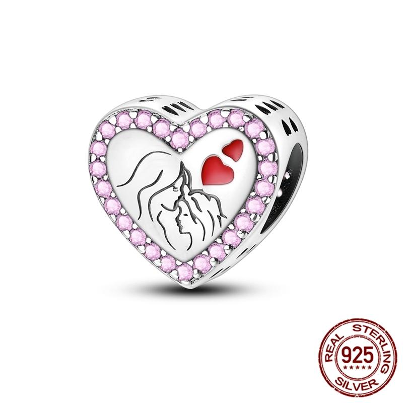 New In MotherS Day Copper Charm Mom Mother Family Charm Bead Fits Genuine Bracelets DoItYourself Woman Jewellery Gifts