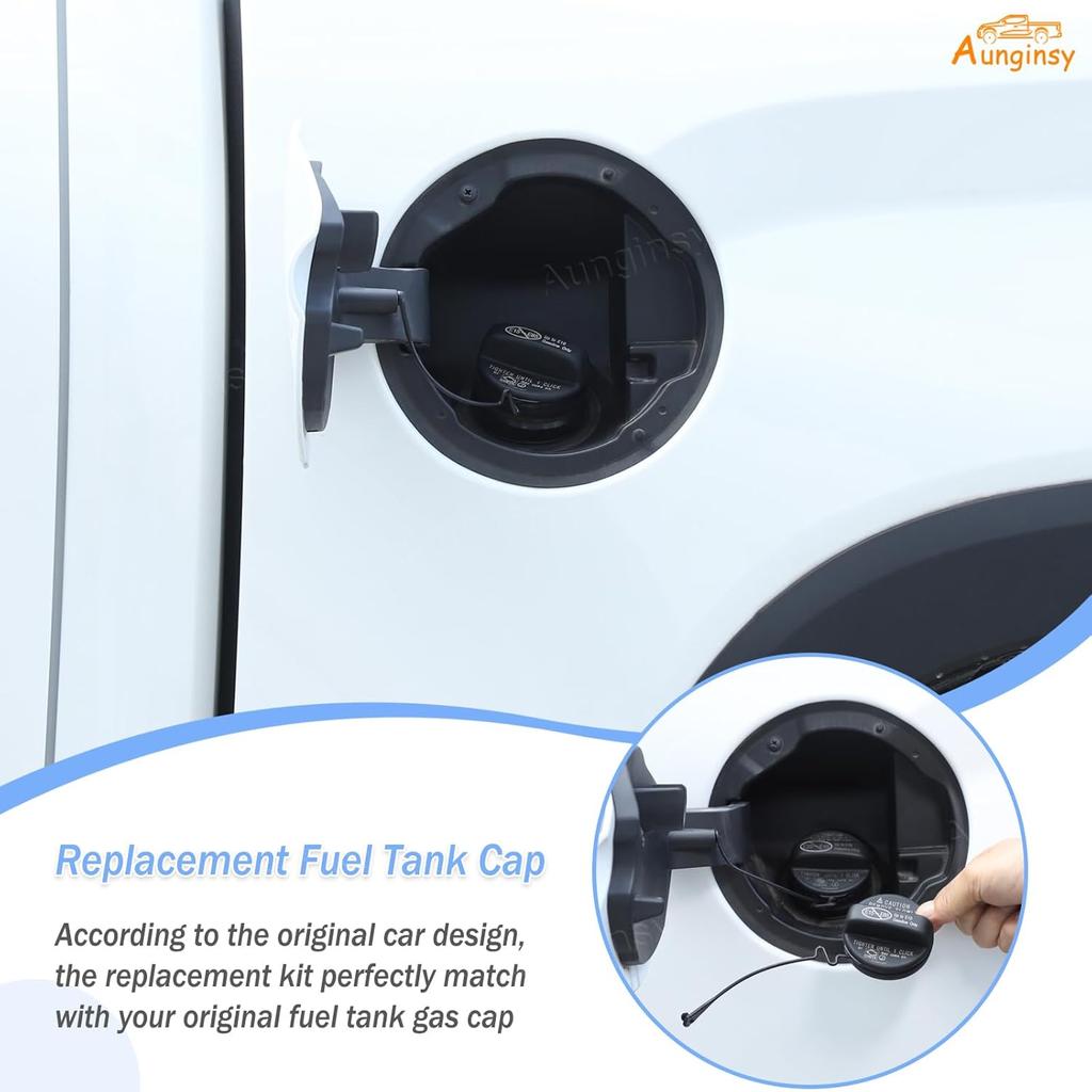 Aunginsy Car Fuel Tank Cap Replacement Compatible with Toyota Tundra 2022 2023 2024 2025 Pickup Truck Door Fuel Filler Cap with Rubber Rope Gas Cap