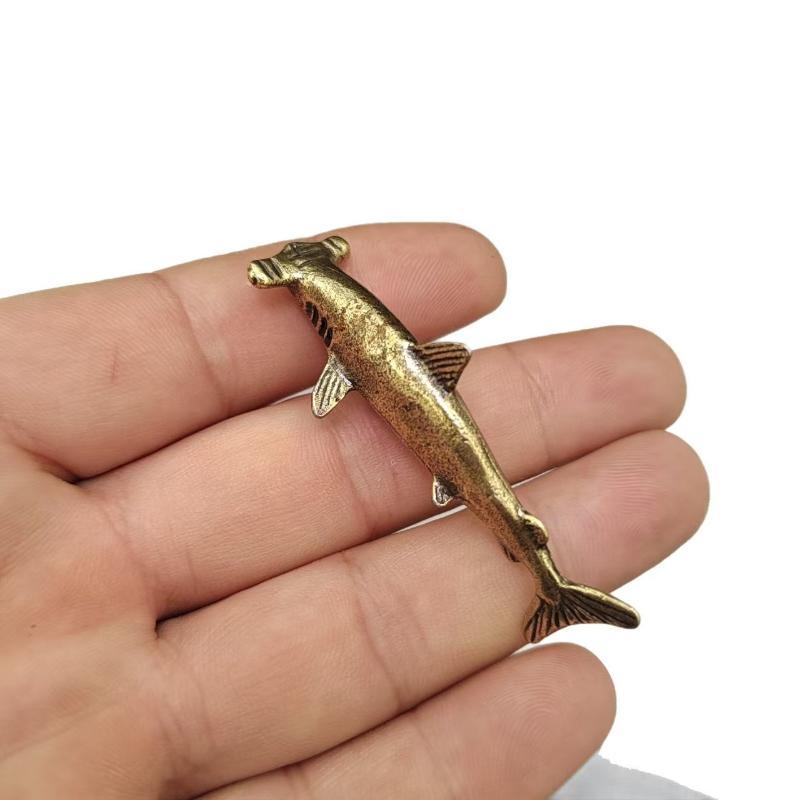 Brass Dolphin Figurine Vintage Handcrafted Rustic Finish Perfect For Aquarium Fish Tank Home Decor Collection