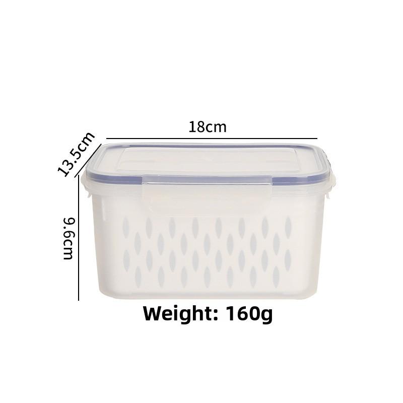 Refrigerator-Safe Food-Grade Kitchen Large-Capacity Fruit Storage Tupperware with Airtight Seal