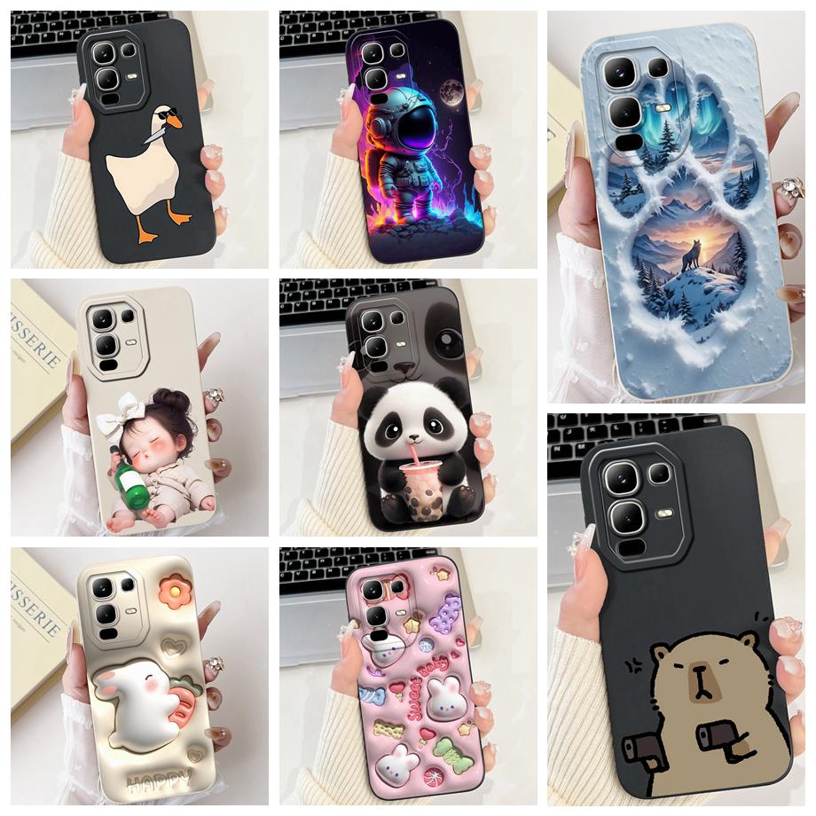 For Infinix Note 50x 50s 50 Pro+ Case Cartoon Rabbit Panda Duck Printed Cover Soft Silicone Bumper For Infinix Note 50 50Pro 4G