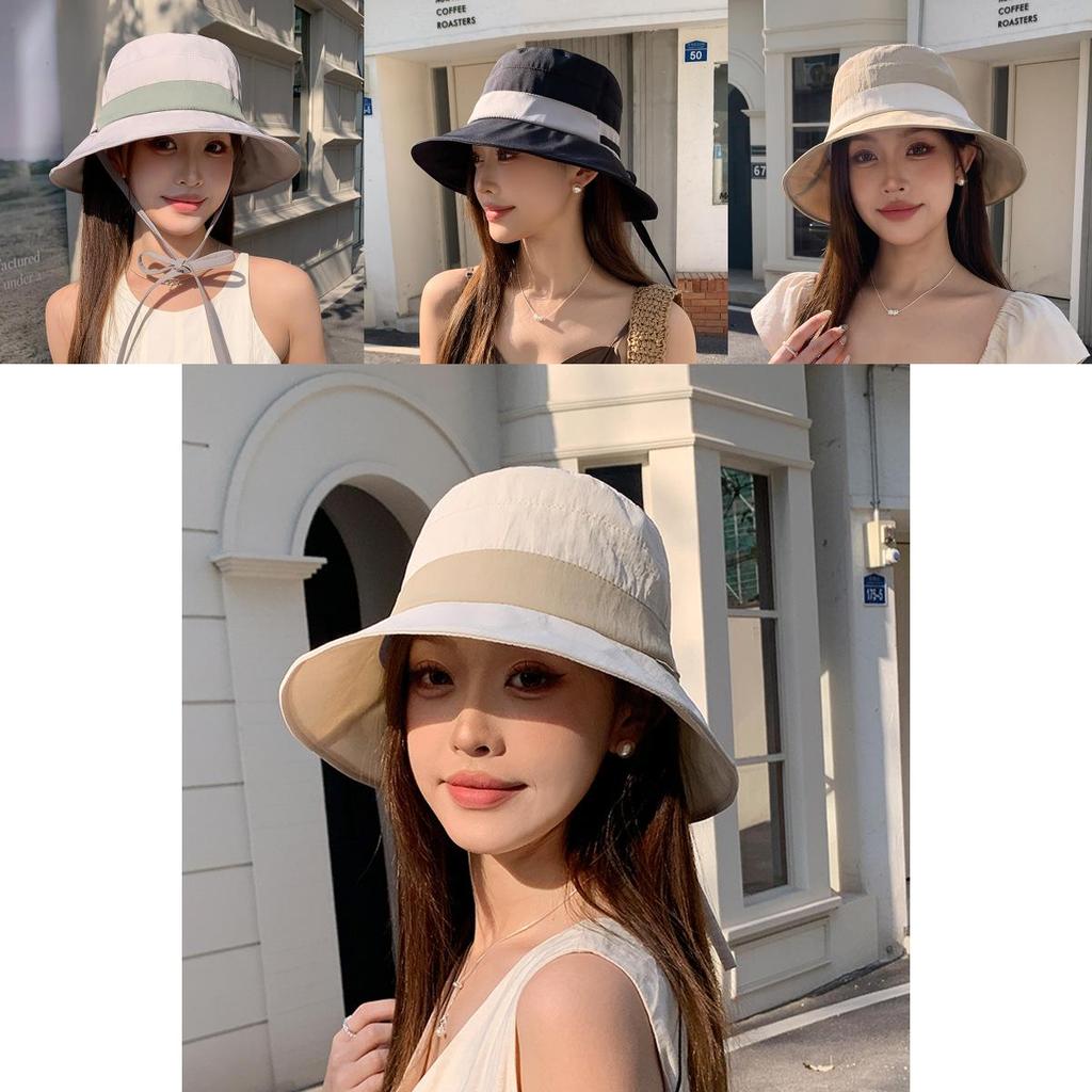 Polyester Sun Protection Hat For Women With Wide Brim And Casual Style Perfect For Outdoor Activities