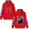 Anime Demon Slayer Kokushibo Felpa con Cappuccio con Stampa Grafica Uomo Donna Felpe Casual Larghe Harajuku Streetwear Unisex