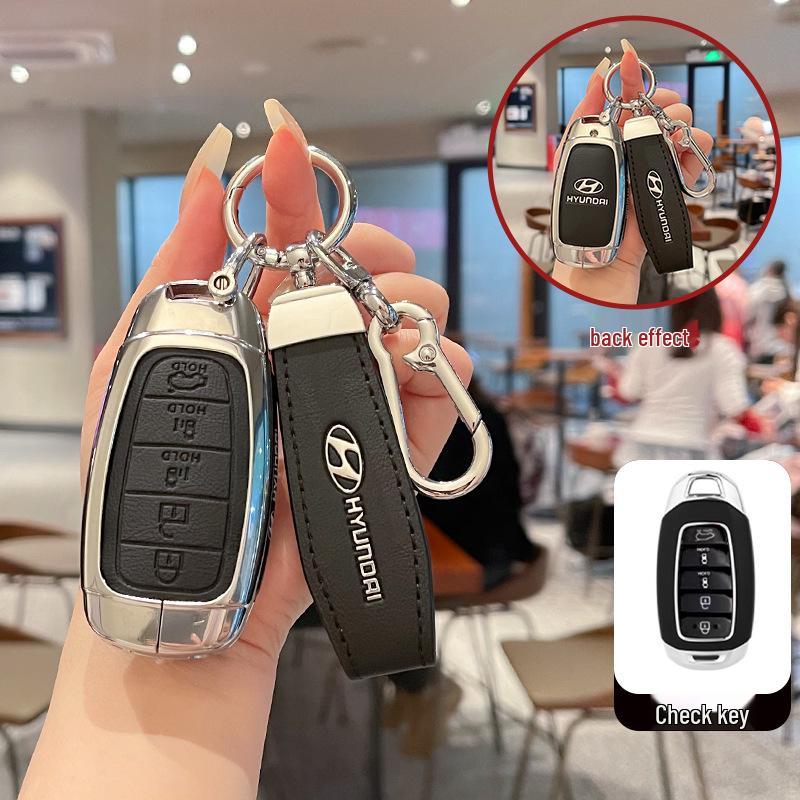 Metal Leather Protective Key Cover for 2021-22 Beijing Hyundai Custu
