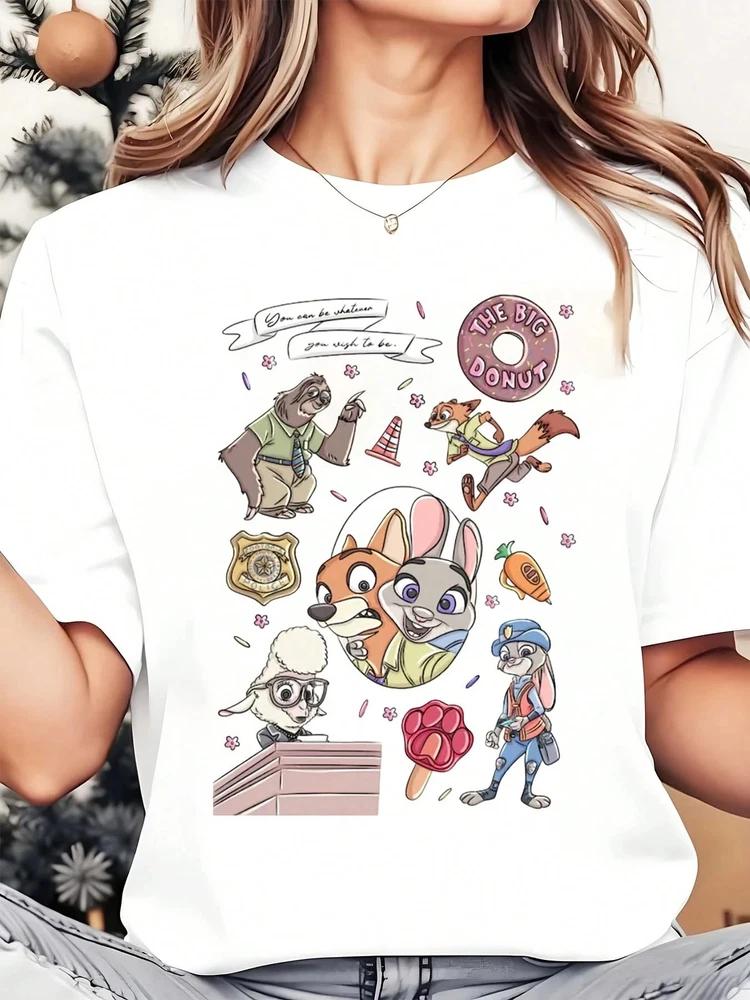 TShirt Zootopia Characters Donut Carrot Holding Unisex S