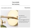 Creative Green Pumpkin Glass Wall Lamp - Wireless Charging for Living and Dining Rooms