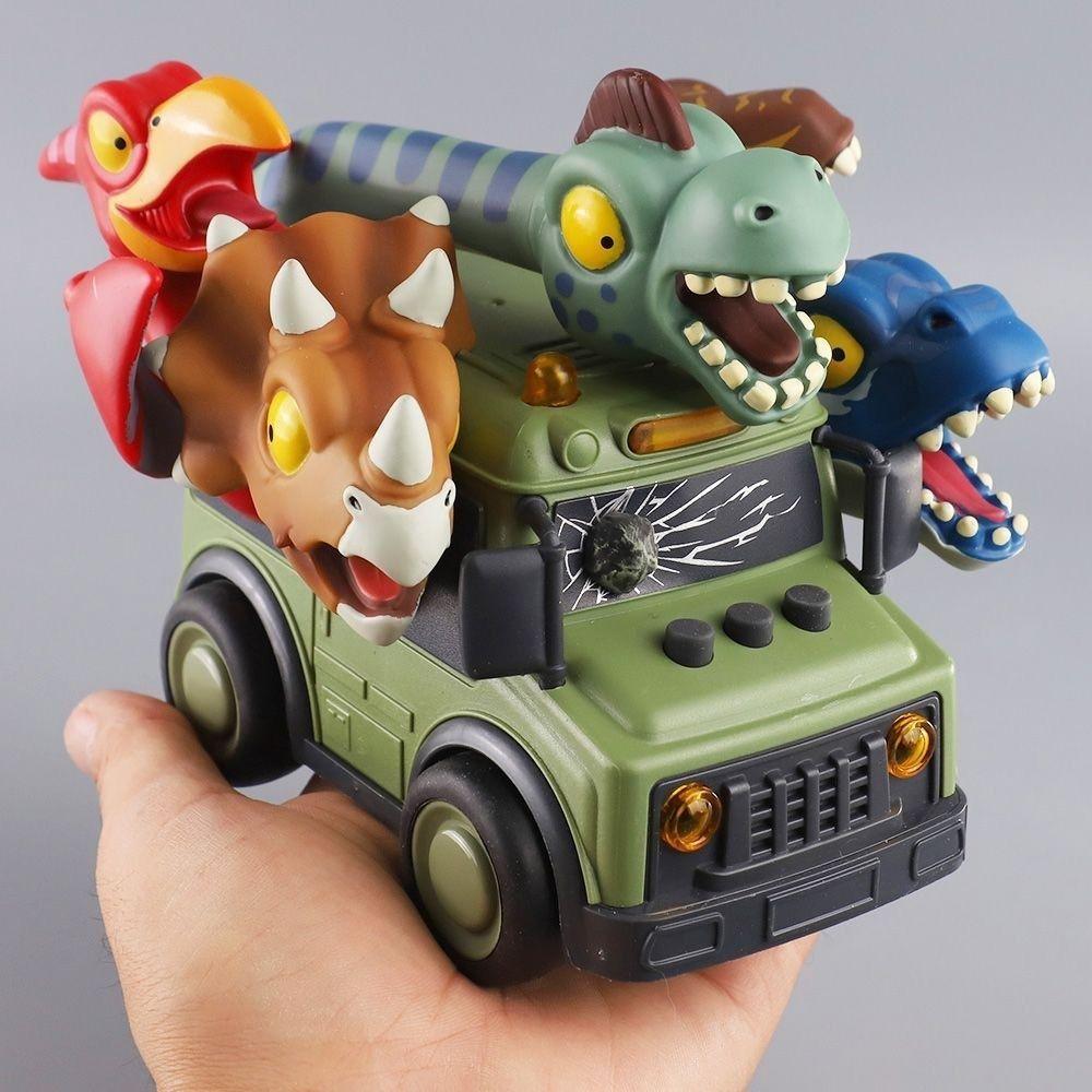 Ocean Theme Toy Car Model Dinosaur Theme Educational Toys Creative Inertia School Bus Kids Gifts
