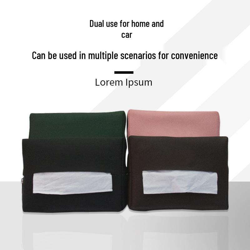 Volvo Leather Car Tissue Box & Seat Back Bag