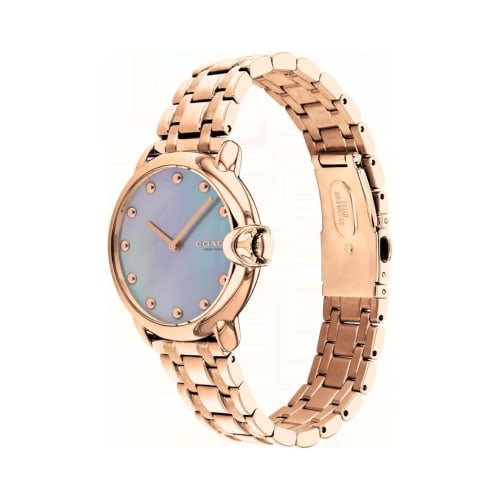 COACH 14503988 Mother-of-Pearl Dial Rose Gold Bracelet Arden Women's 36mm Watch, Rose Gold, Modern