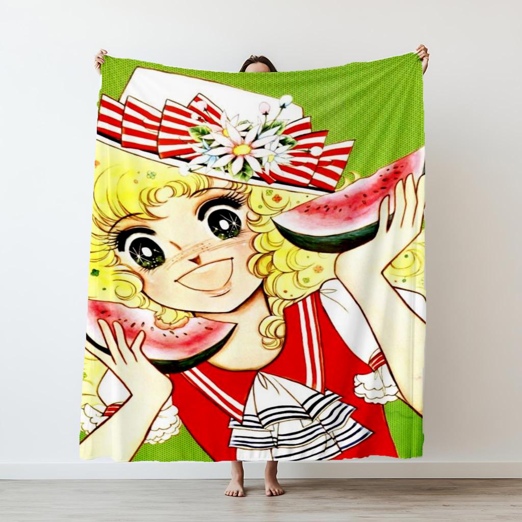 130cm×150cm Candy Candy Anime Blanket Kawaii Japanese Anime Blankets Movie Funny Throw Blankets for Home Hotel Sofa Bedspread