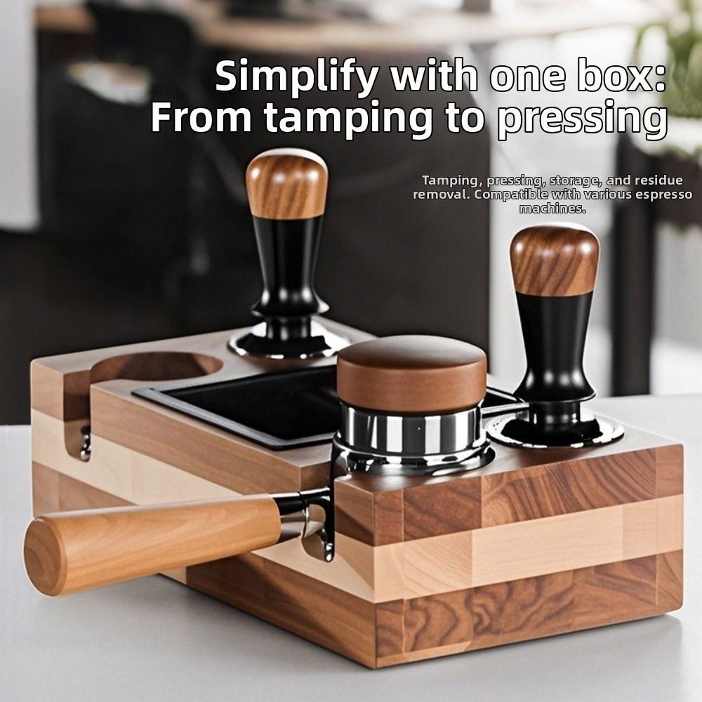 Constant Force Espresso Tamper Stainless Steel Ripple Base Spring Loaded Coffee Tamper Constant Pressure 58mm 53mm 51mm