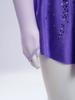 Jenter Skøytekjoler Dansedrakter Mock Neck Langermet Fargeblokk Gjennomsiktig Mesh Patchwork Skinnende Rhinestones Kjole
