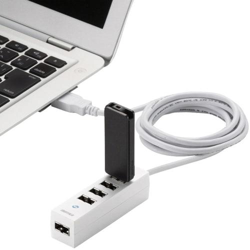 BUFFALO Beide USB-Hubs Beide USB-Anschlüsse übernehmen USB 2.0-Hub 5-Port-Typ Schwarz BSH5UD20BK