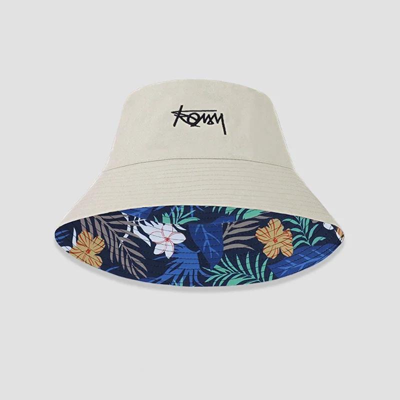 Big Head 63CM XL Size Letter Bucket Hat Men Double-Sided Women Floral Fisherman Hat Summer Casual Street Sun Hat Kids Bob Panama