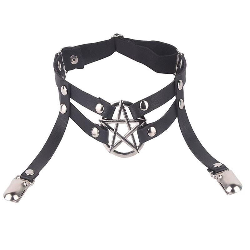 Adjustable Five-Pointed Star Leg Ring with Duckbill Buckle Garter
