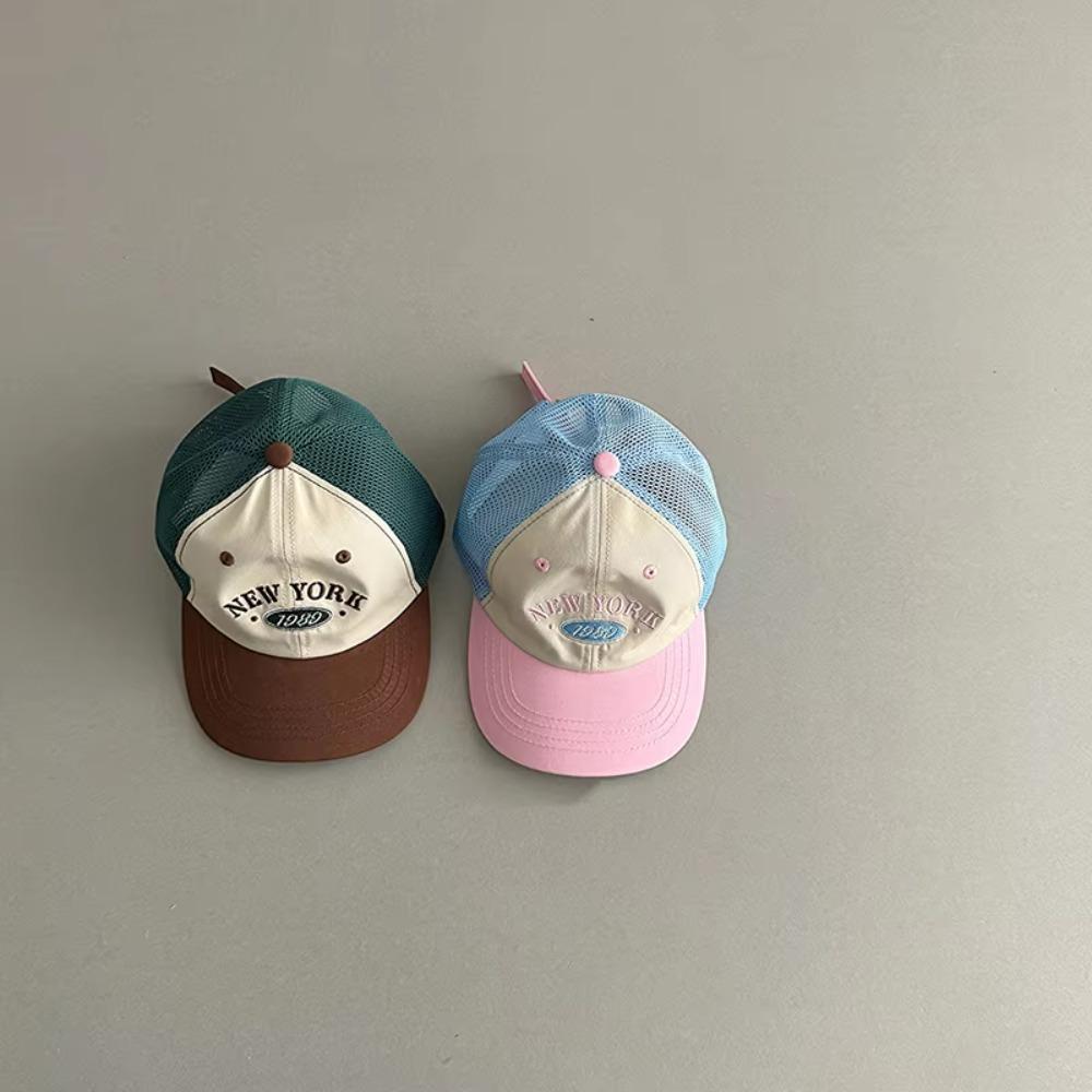 Embroidered Letter Kids Sun Hat Breathable Mesh Duck Tongue Cap New Baby Baseball Cap Boy Girl
