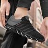 Men's Breathable Running Shoes Lightweight and Fashionable Sports Shoes Spring Summer Outdoor Black Mesh Breathable Casual Shoes