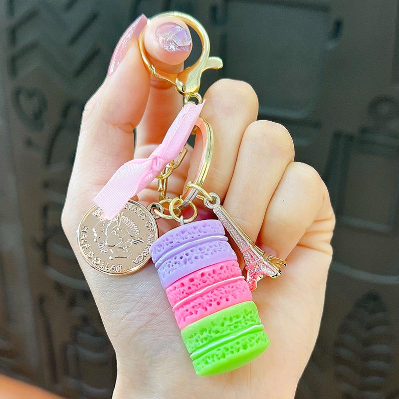 Macaron Dragon Keychain: Cute Creative Backpack Accessory & Best Friend Gift