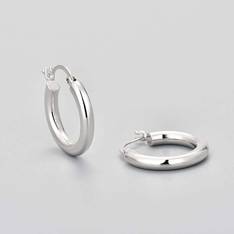 2024 Bestseller Luxury Hoop Earrings for Women: Simple, High-End Round Stud Design