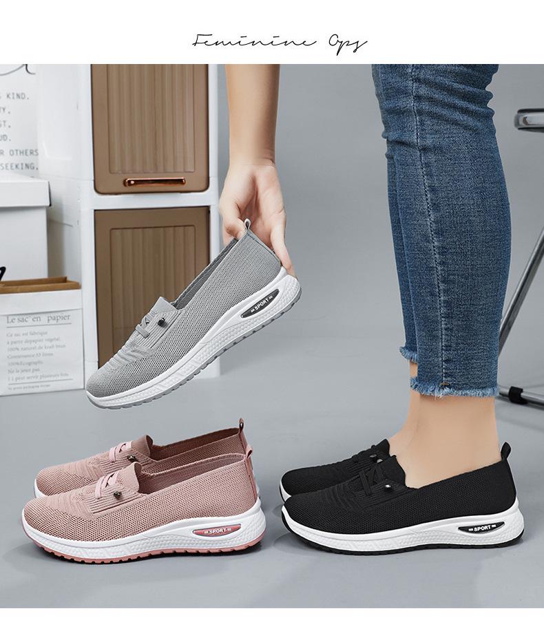 Jinshiyuan Women's Soft Casual Breathable Fly-Knit Shoes