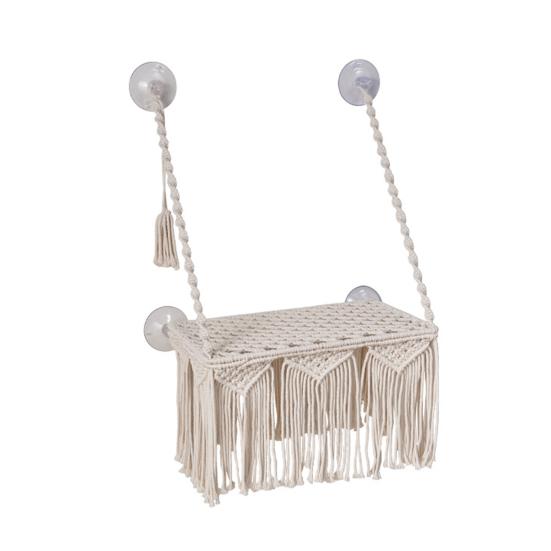 

Гамак для кошки Бохо Присоска Высокая грузоподъемность Легко подвешивается Удобный Устойчивый Сиденье на окно Гамак для кошки бежевый