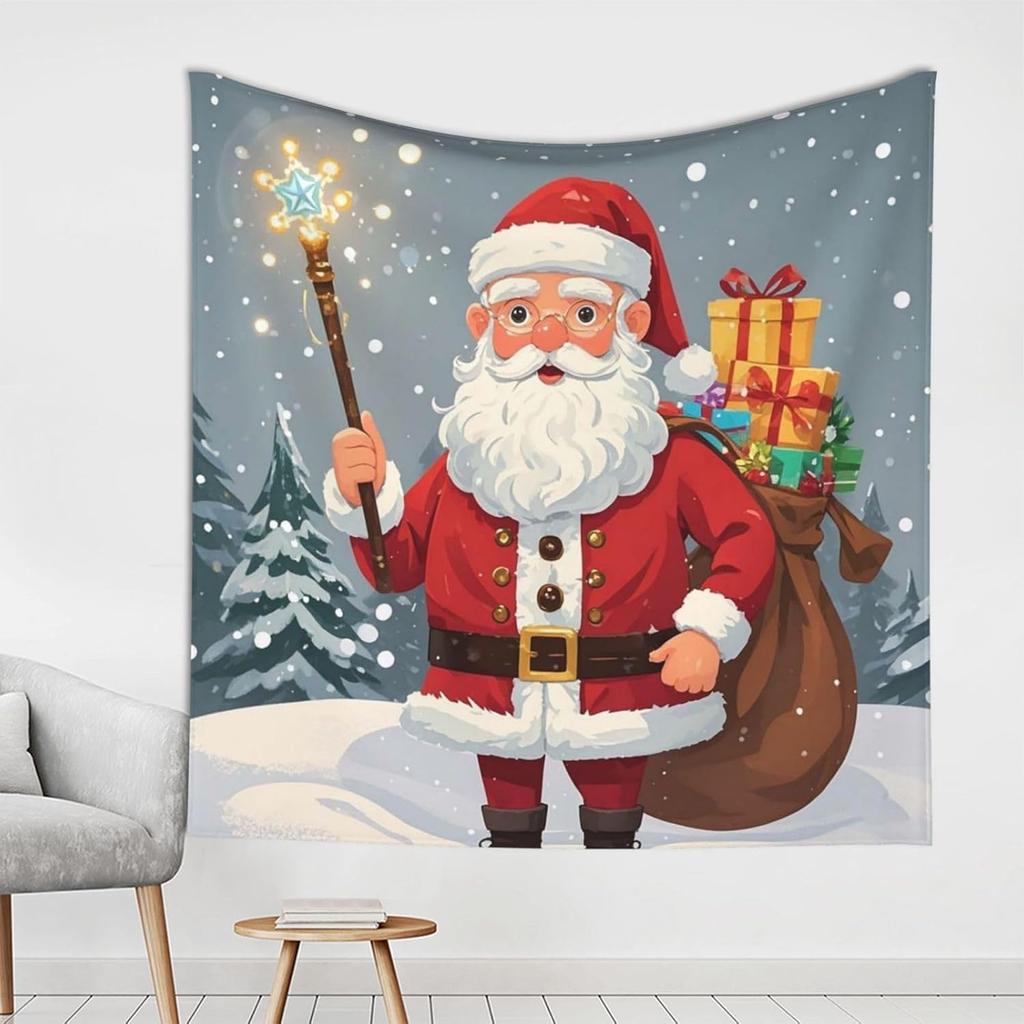 Tapestry Aesthetic Tapestries Wall Tapestry for Living Room Santa Claus Tapestrys Home Wall Decoration Blanket Wall Art Banner