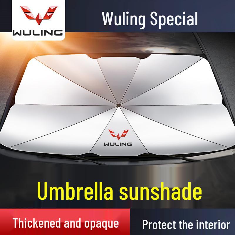 Windshield Sunshade Umbrella for Wuling Qingkong Bingo, NanoEV, and Hongguang MINIEV: Heat Insulation & Sun Protection