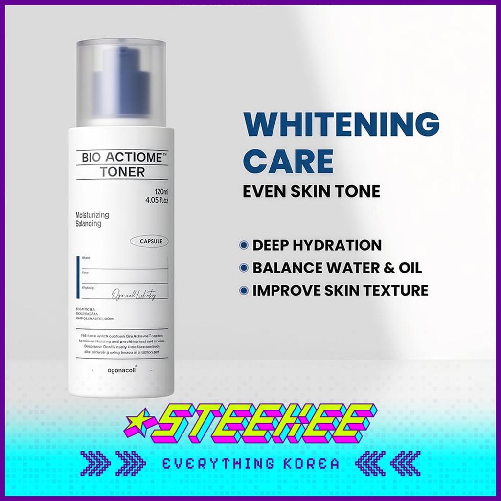 OGANACELL Bio Actiome Whitening Care Toner 120ml by Steekee Korea 4014