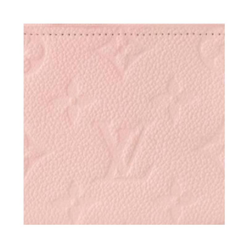 Louis Vuitton Lisa Pf Monogram Embossed Zipper Leather Wallet Women Wallet Pink M83569