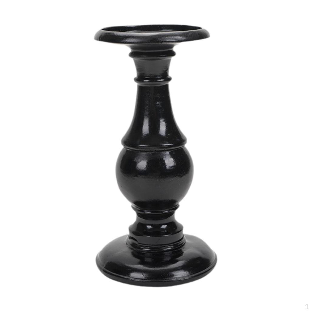 Eleganter schwarzer Kerzenhalter für Halloween-Dekoration