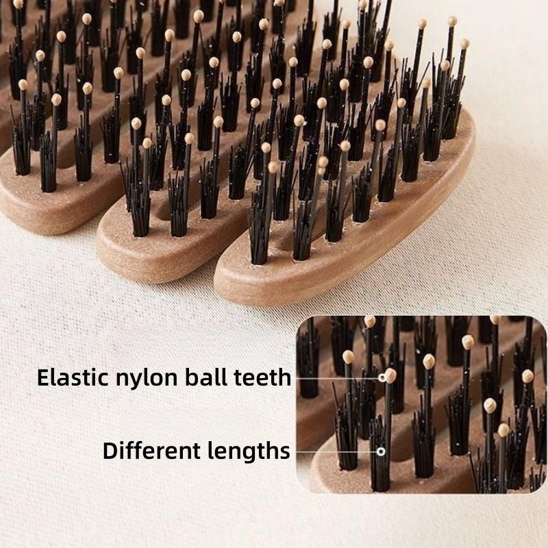 Pine Tower Shape Hair Smoothing Comb Fluffy Massage Head Hair Brush Anti-static Bristle Comb Rib Comb Hair Care Styling Comb