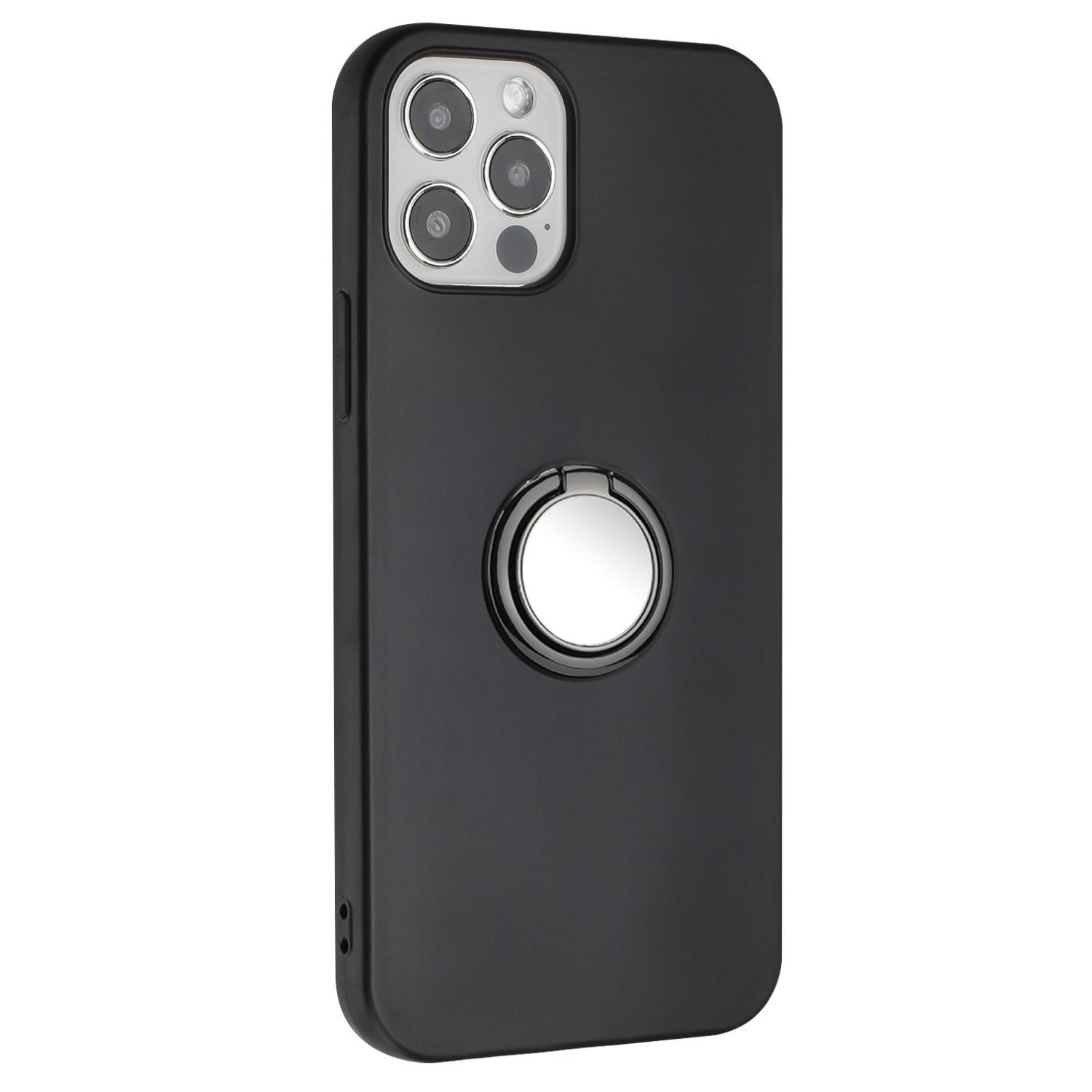 

Матовый чехол для iPhone 12 Pro Max 6,7 дюйма, TPU чехол, чехол для мобильного телефона с кольцом-держателем и подставкой Black