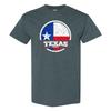 Texas Distressed Circle - Hometown Pride T Shirt - Dark Heather