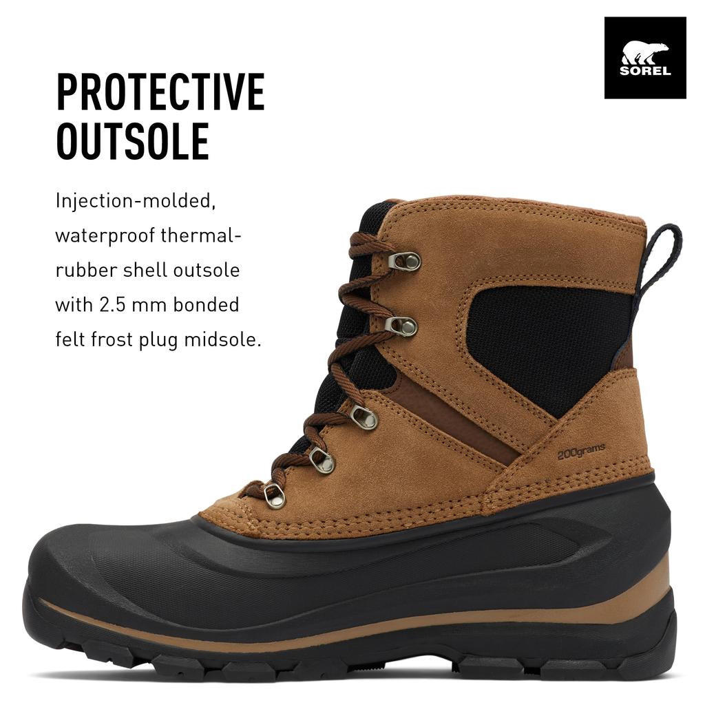 Sorel Basque Lace Waterproof Boots NM2737 Size Black Men's, 28.0cm, Major,