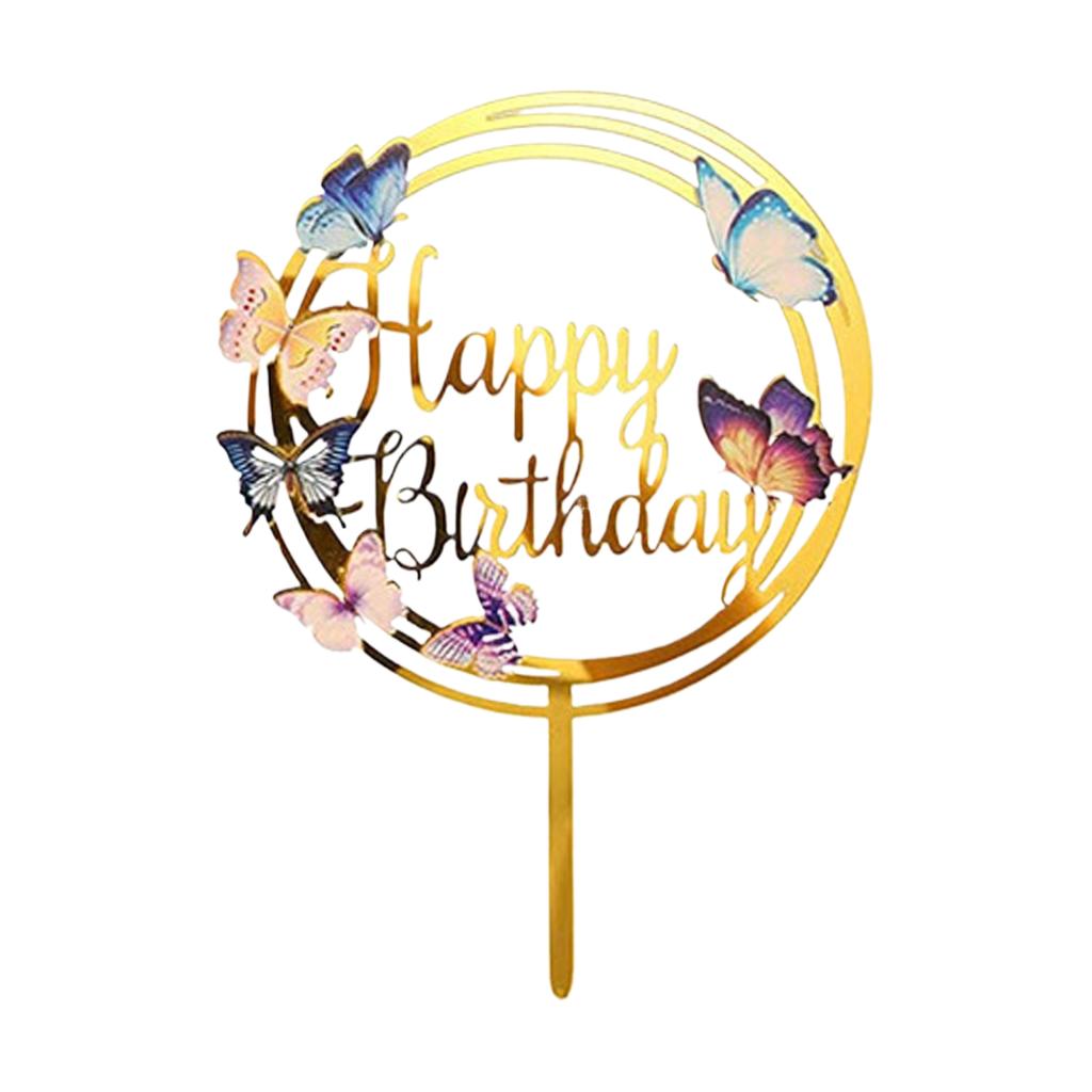 Elegant Happy Birthday Cake Topper For Party Decoration Birthday Cake Toppers Birthday Party Acrylic