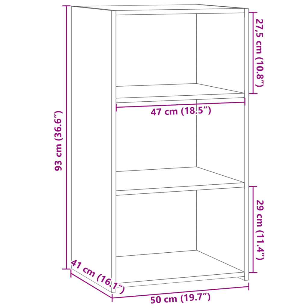Sideboard Sonoma Oak 50x41x93 cm Particleboard