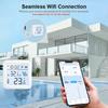 ONENUO Tuya WiFi Humidity Temperature Sensor with External Probe LCD Thermometer for Smart Home APP Monitoring for Refrigerator
