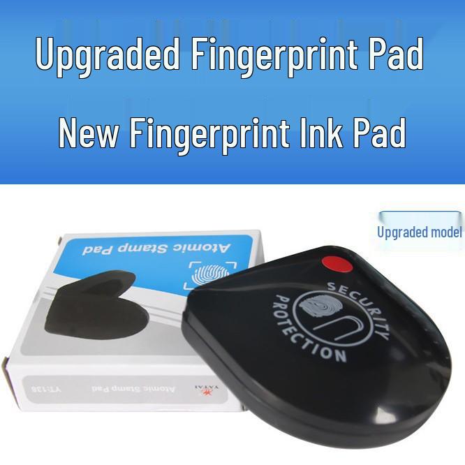 Portable Quick-Drying Red Ink Fingerprint Pad - Safe, Easy To Wipe, Small Size