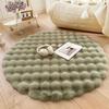 Cream Plush Bedroom and Balcony Rug - Velvet-Like Imitation Rabbit Fur.