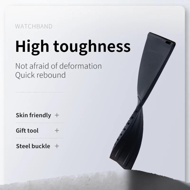 Pulseira de Relógio de Luxo Masculina 18/19/20/21/22mm Cortável Pulseira Acessórios Para Armani Omega Citizen Hamilton Casio Smartwatch Cinta