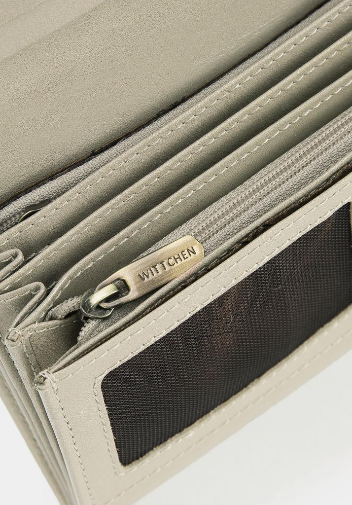 Wittchen Women's Leather Wallet With A Straight Cut, Beige, Natural Leather